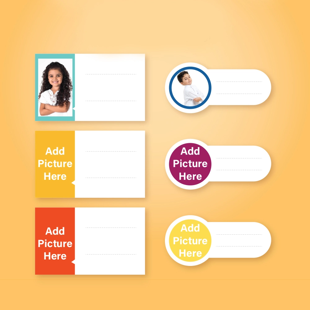  Set Of School Labels With Customized Student Photo, Add Your Name In The Request Box