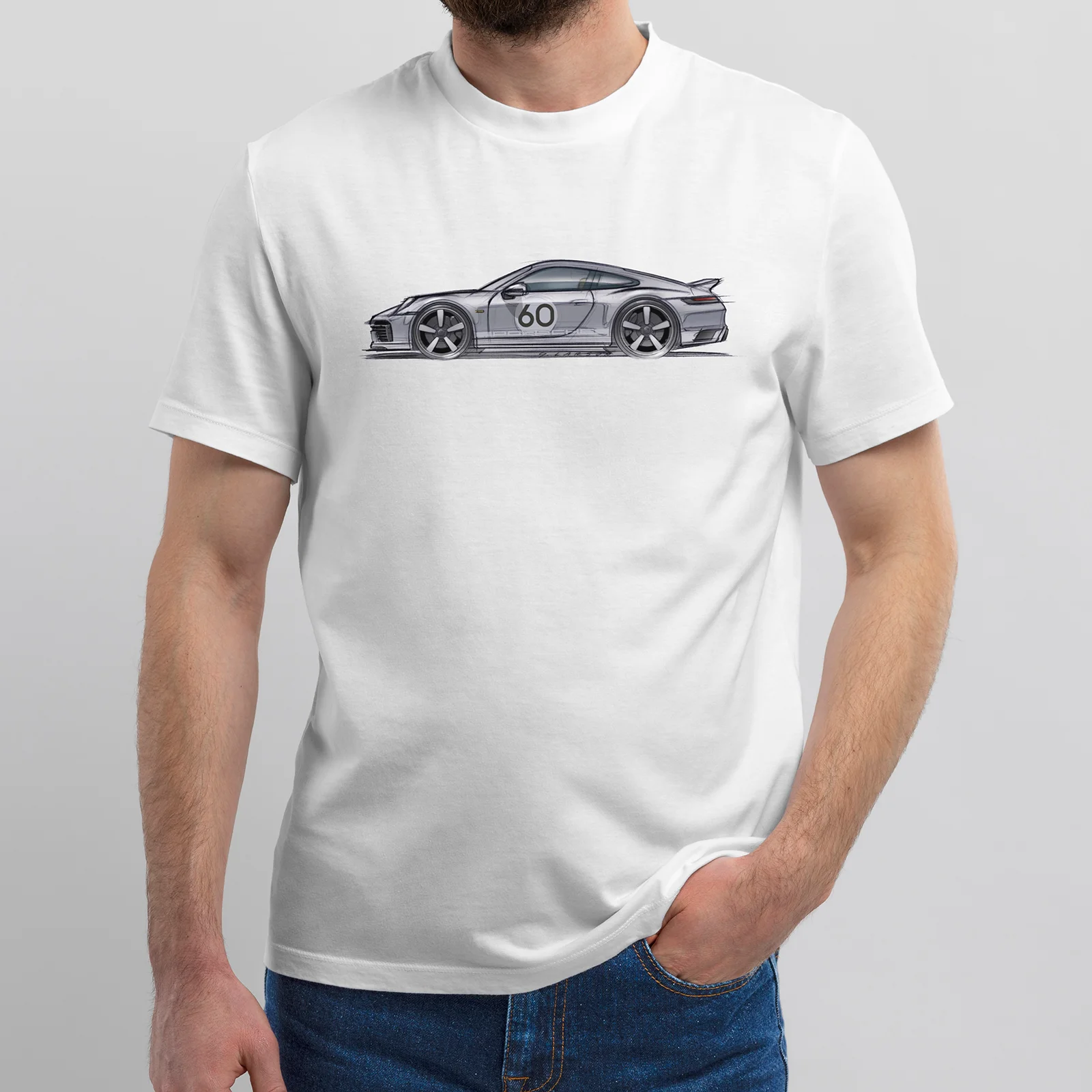 Sport Classic Car White T Shirt