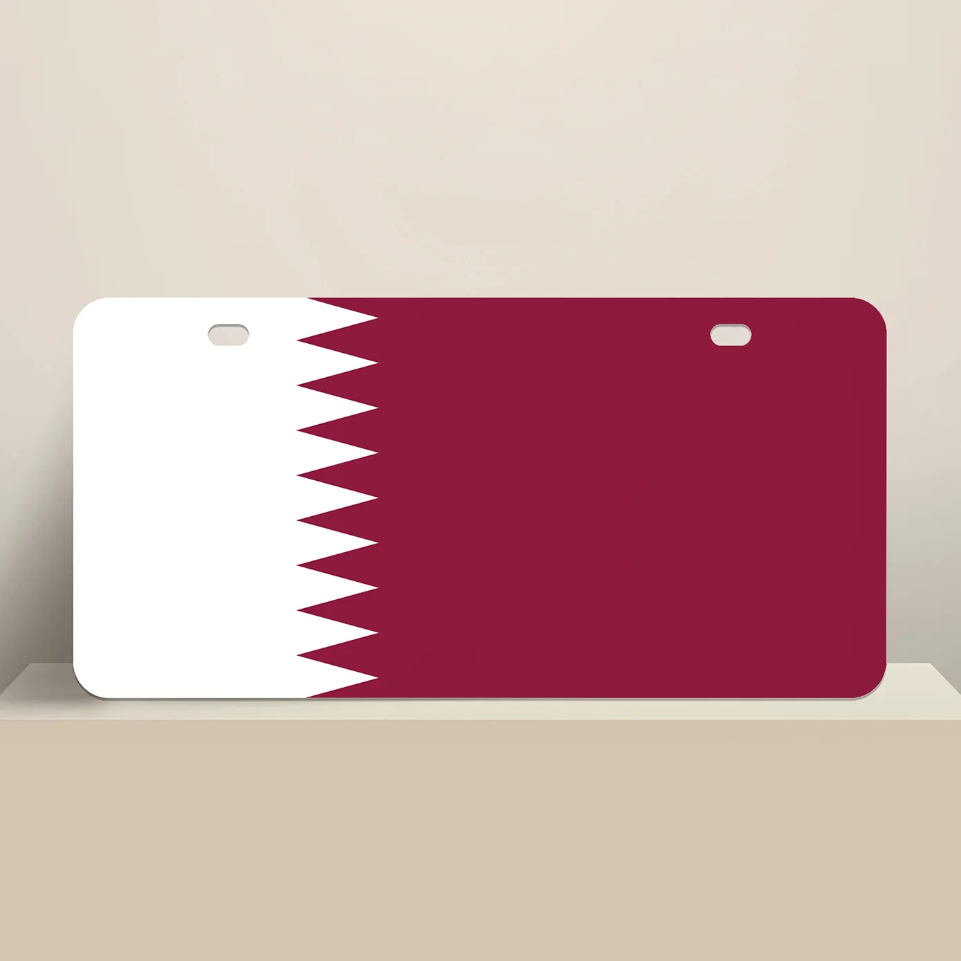 Qatar Flag License Plate