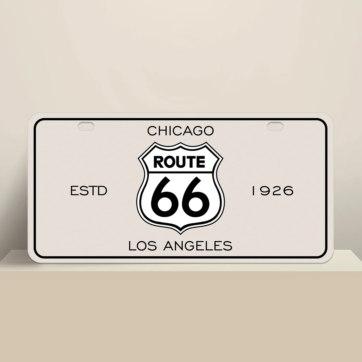 Route 66 Chicago To Los Angeles Plate Sign
